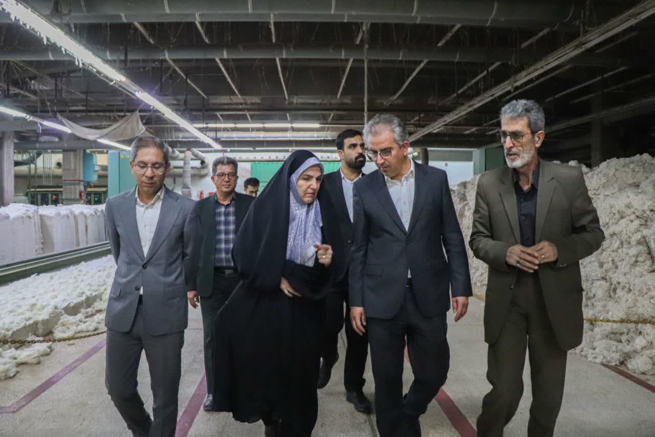 بررسی مسائل صنعت نساجی در بازدید مشاور رئیس جمهور از کارخانه یزدباف